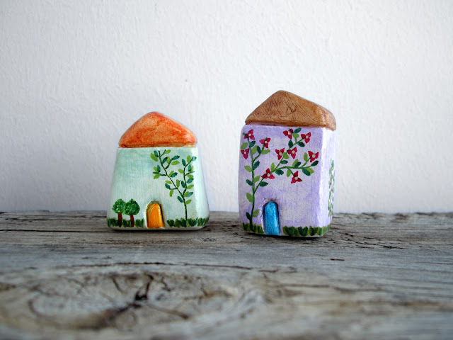 miniature clay houses