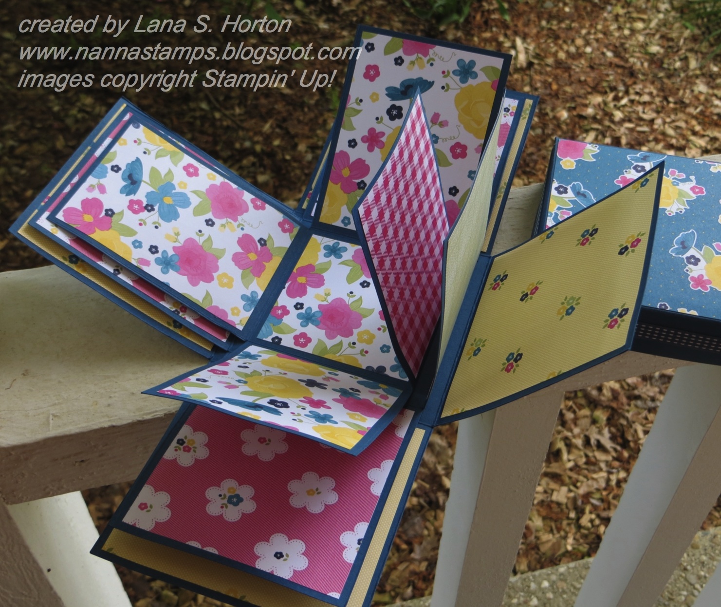Stamping with Nanna Gingham Garden Scrapbook In A Box