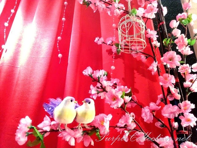 photo booth, sakura, cherry blossom, red, pink, gold, theme, wedding decoration, holiday inn kuala lumpur, glenmarie, subang, shah alam, decorator, online, website, package, affordable, bird cage, love birds