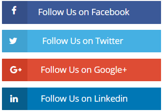 Horizontal Social icons with names. Horizontal Social icons