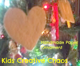 DIY Handmade Paper Pulp Heart Christmas Tree Craft Ornament