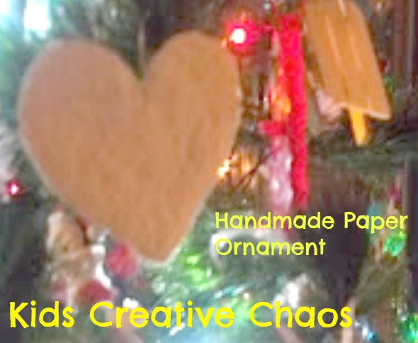 DIY Handmade Paper Pulp Heart Christmas Tree Craft Ornament DIY Handmade Paper Pulp Heart Christmas Tree Craft Ornament