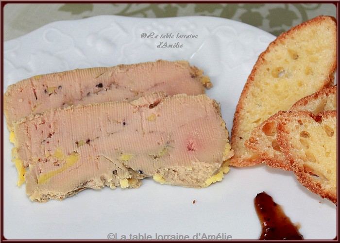 LA TABLE LORRAINE D'AMELIE Foie gras à l'Armagnac et Pinot gris