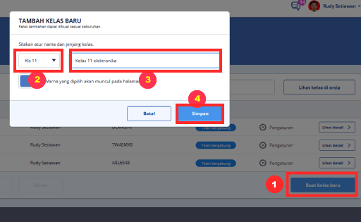 Cara setup kelas di quipper school untuk Guru