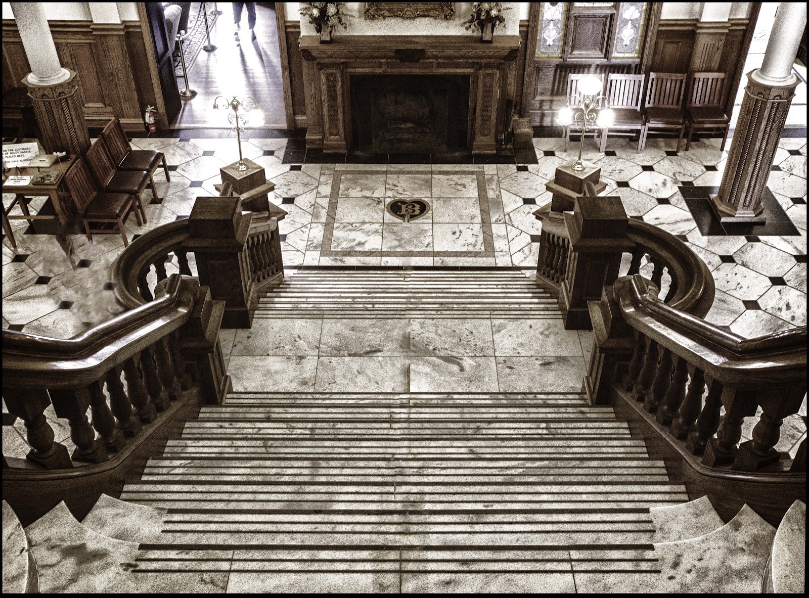 A Castle in the Thousand Islands: The Staircase on the main floor