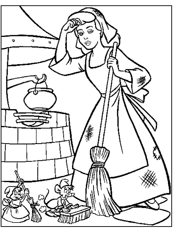 princess cinderella coloring pages games for girls - photo #15