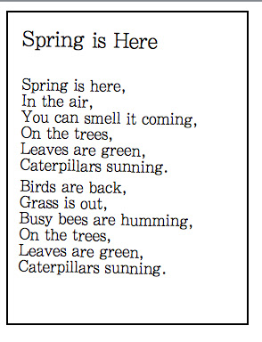 Joyful Learning In KC Spring Poems