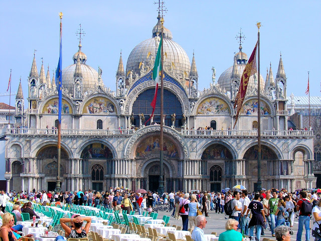 The unmistakable Basilica di San Marco or Saint Mark's Basilica in all its Byzantine glory.
