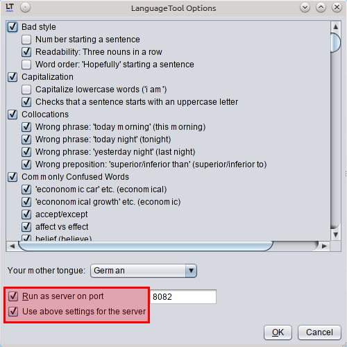 bloggosch: How to set up TeXstudio with LanguageTool