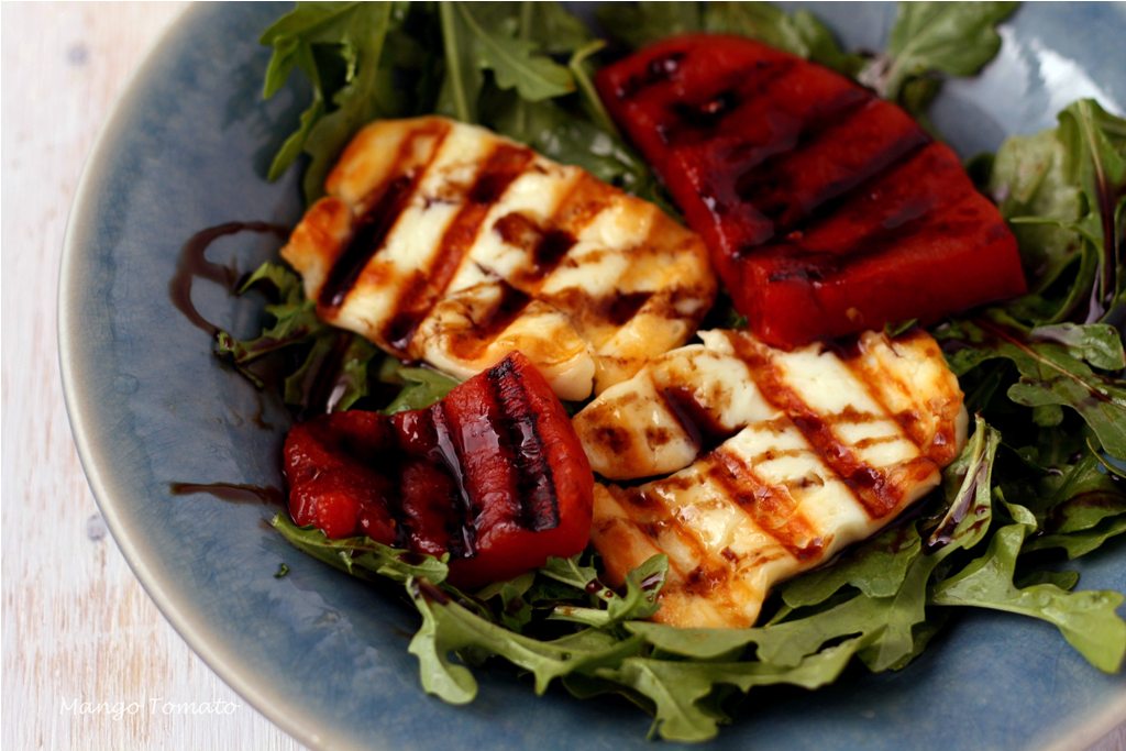 Mango & Tomato Grilled Halloumi & Watermelon Salad