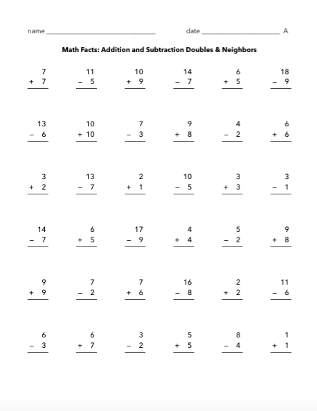 The Buzzy Teacher: Addition and Subtraction Math Facts