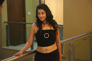 Tejaswini in lovely Black Crop top and Shorts from pratikshanam movie