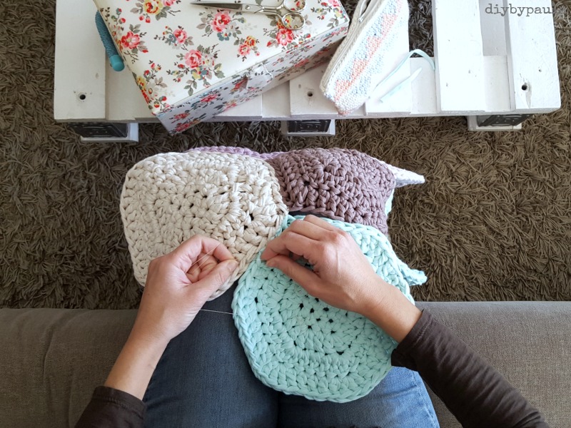 Diy By Paula Alfombra De Hexagonos De Trapillo