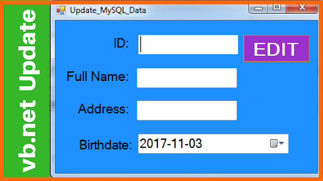 VB.Net Update MySQL Data 