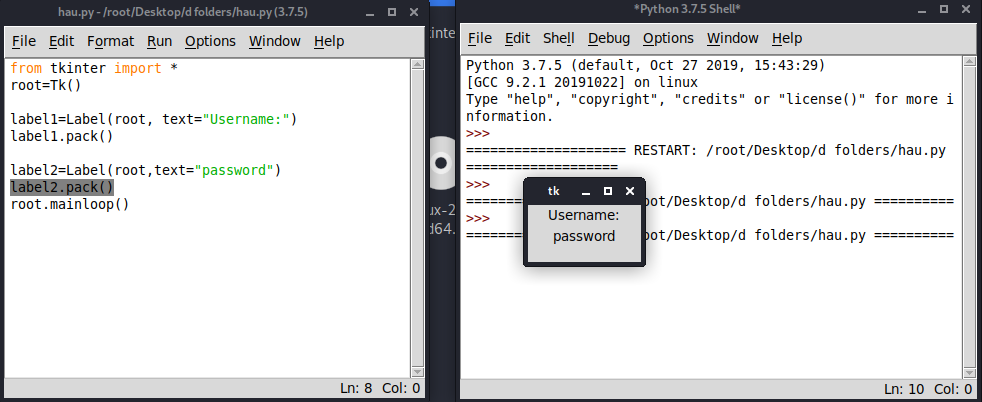 Learning Basics Of Python's Tkinter Library: Labels