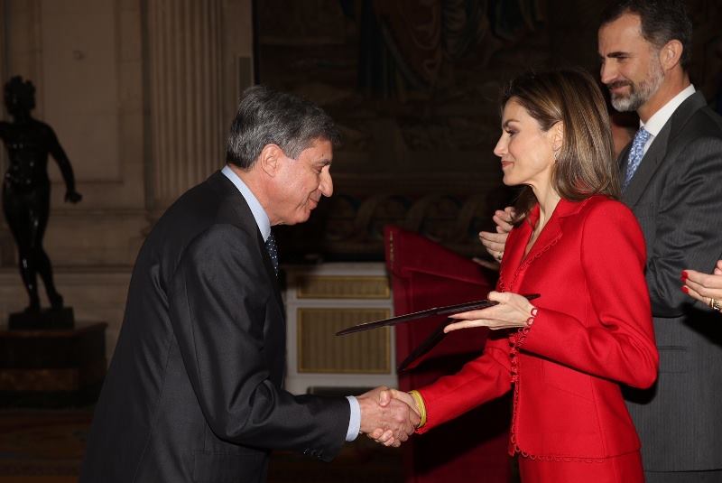 Queen Letizia of attends the 2014 Investigation National Awards ceremony