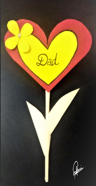 Father’s Day Heart Greeting Card with open heart