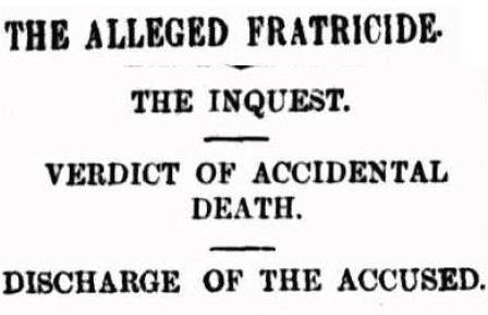Inquest into death of Joseph Radcliffe, Melbourne, August 1895, The Argus.
