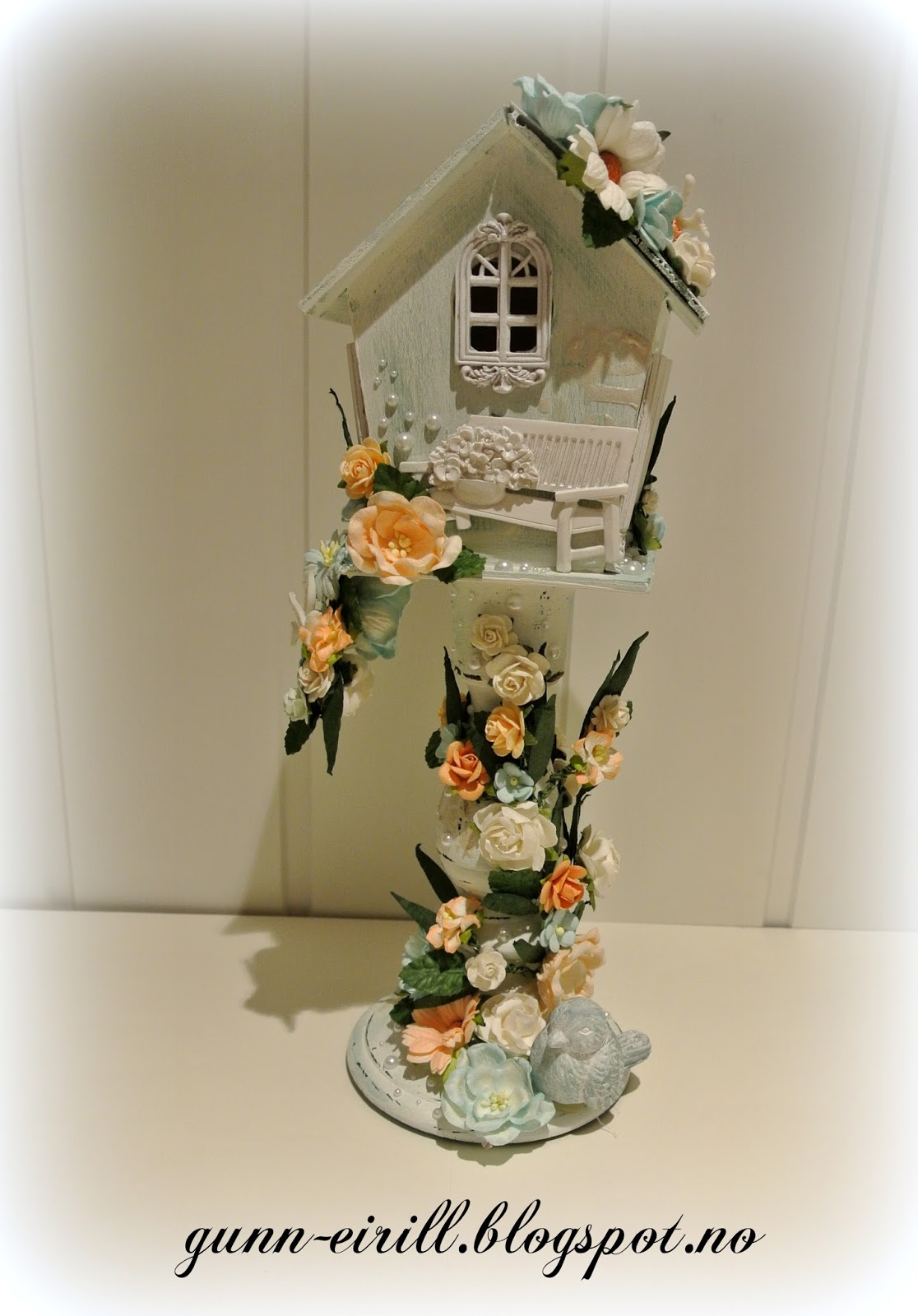 GunnEirill`s Paper Magic Mixed media bird house/ DT Wild Orchid Crafts