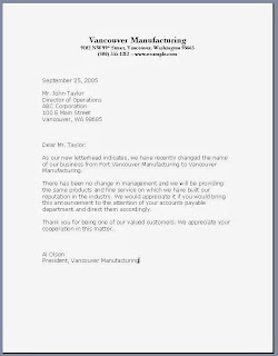Formal Business Letter Format Business Letter Format