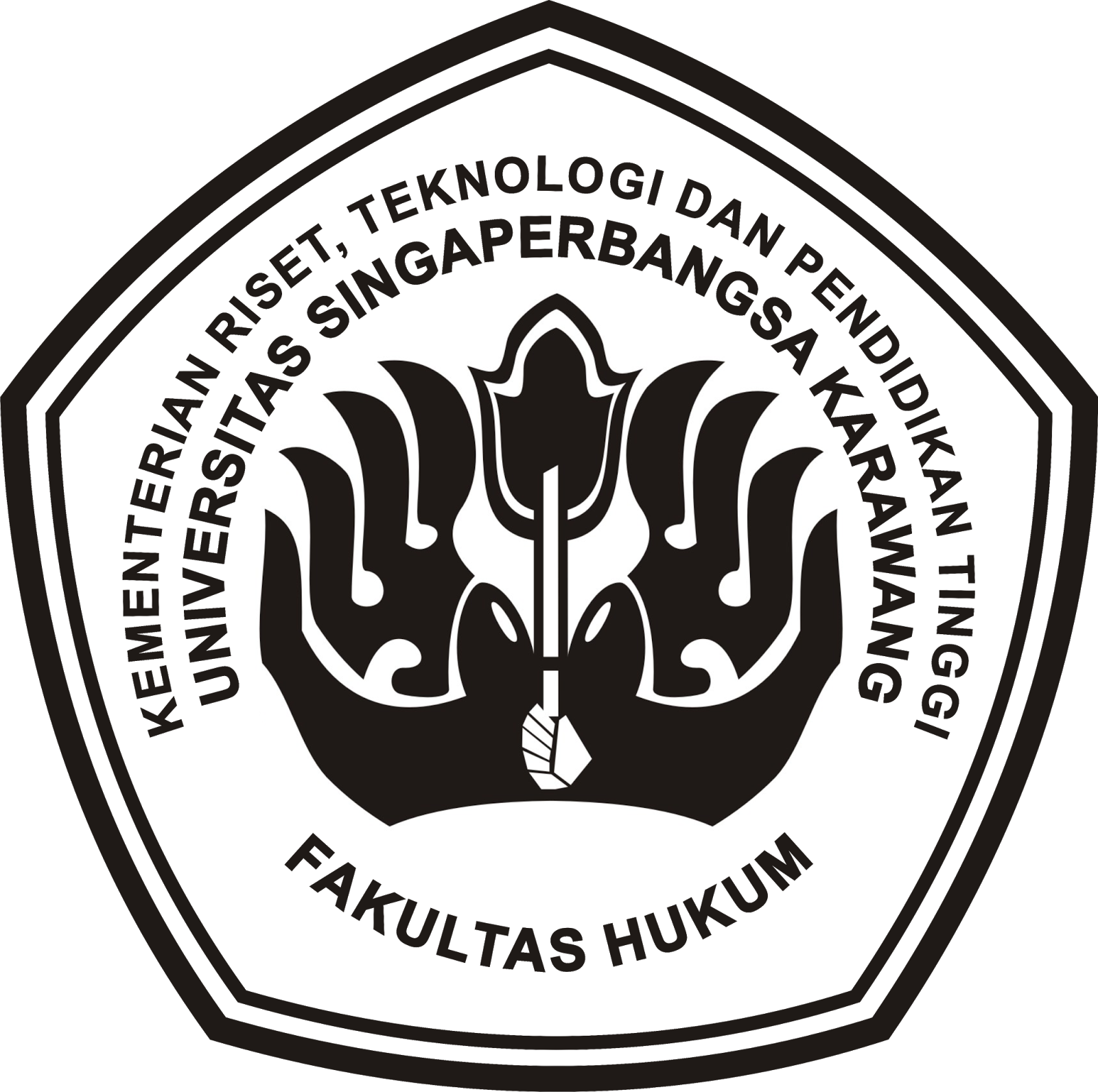 Kanza Grafika Logo Unsika Hitam Putih Gambar Singa