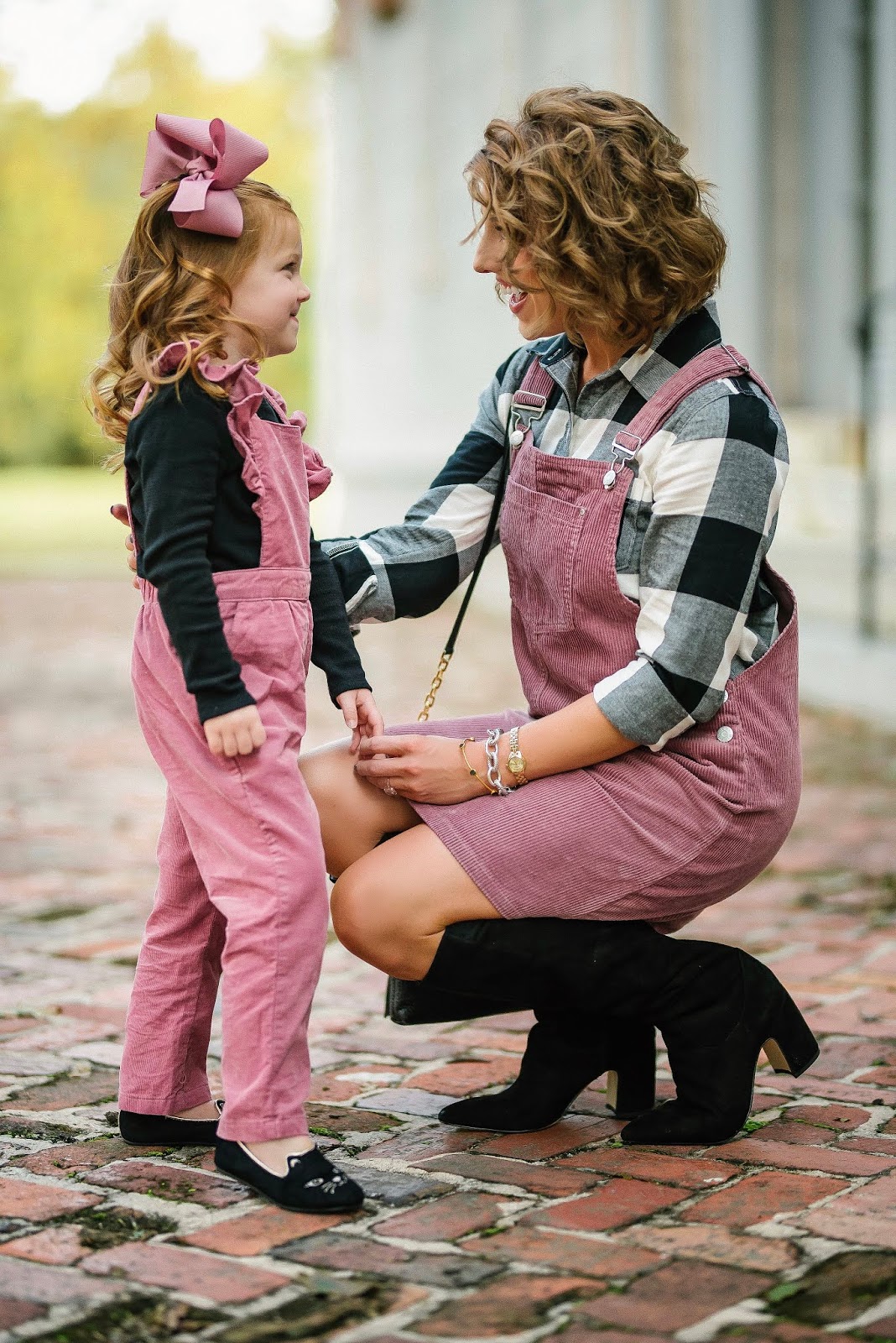 Fall Style: Mommy and Me in Pink Corduroy - Something Delightful Blog