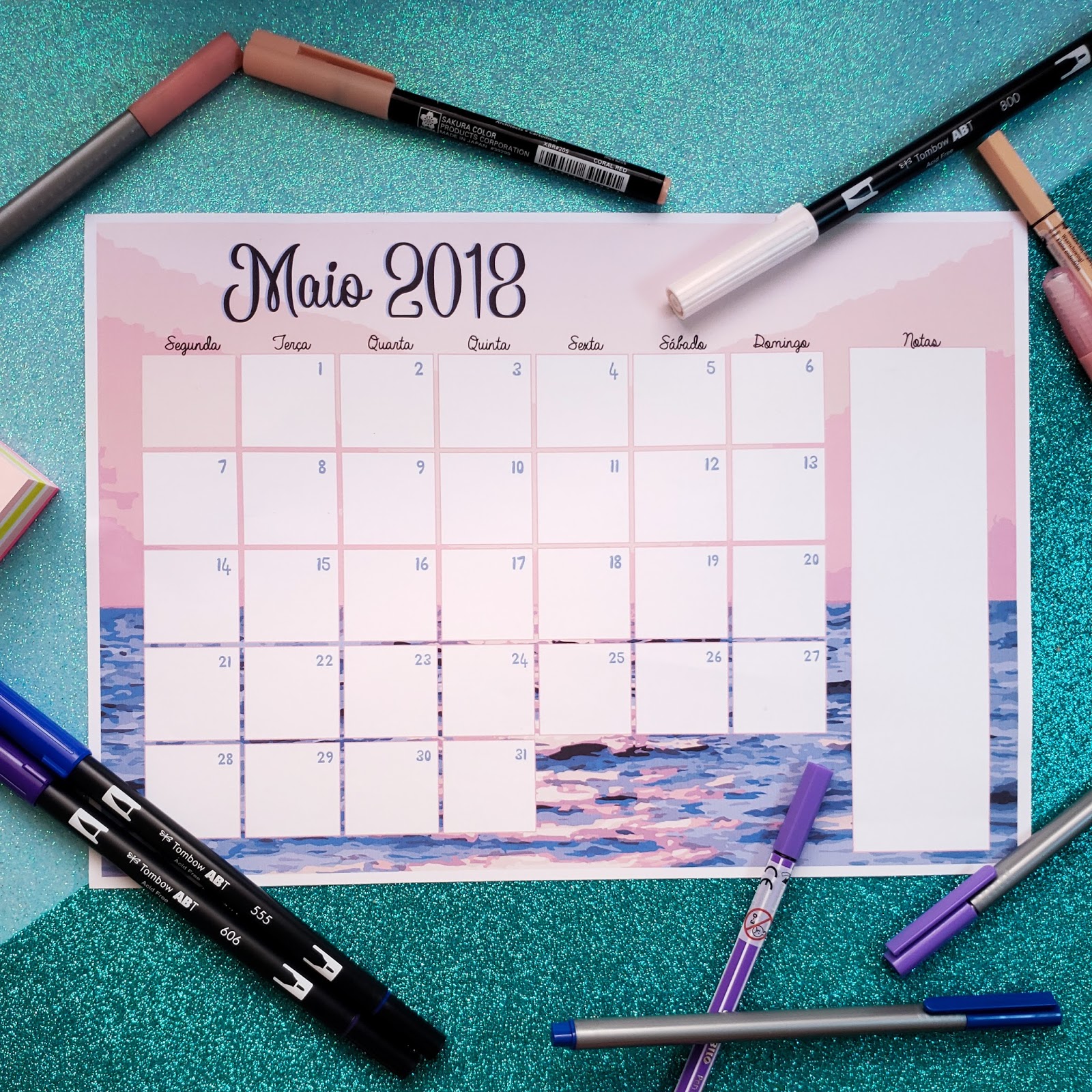 calendrio de maio 2018 planner gratuito para download