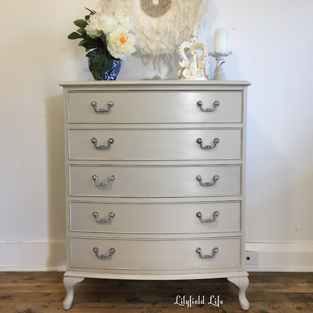vintage hand painted furniture by Lilyfield life  : bow front drawers