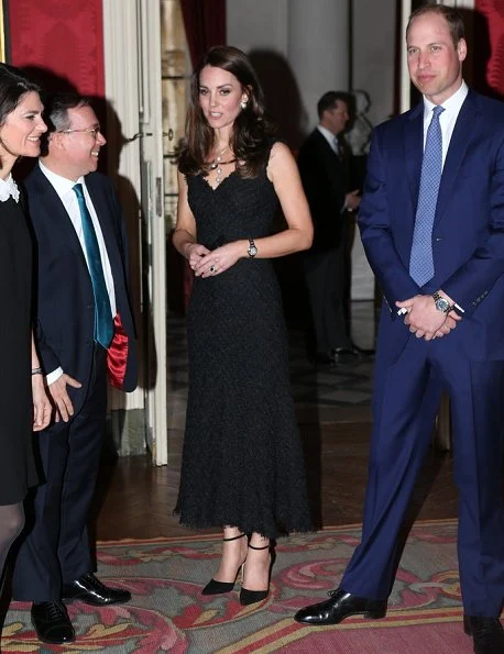 Kate Middleton Jewelry, Balenciaga Eugenia Earrings, wore Gianvito Rossi Suede pumps