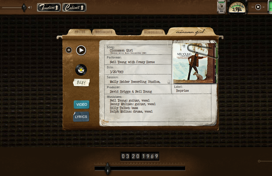 Neil Young News Accessing "The Cinnamon Girl Files" Neil Young Archives