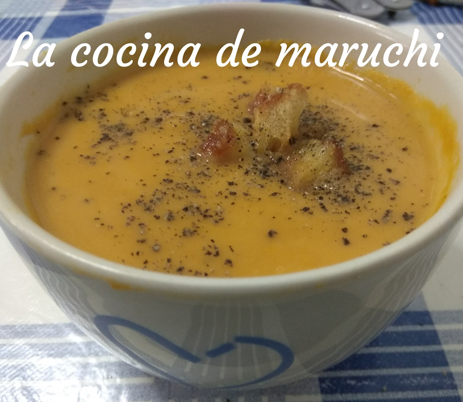 la cocina de maruchi: La crema de boniato y calabaza de Marisa.