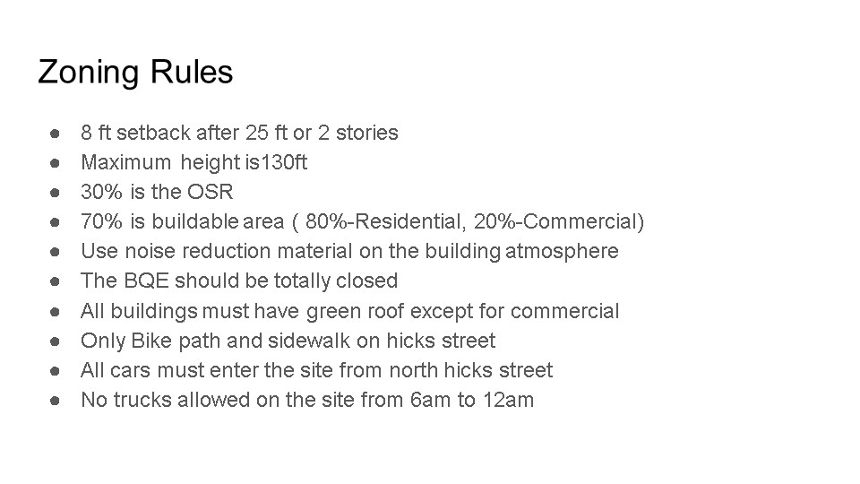 Zone 3 first Zoning Rules