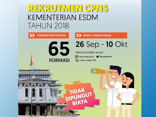 Pendaftaran CPNS Kementerian ESDM 2018