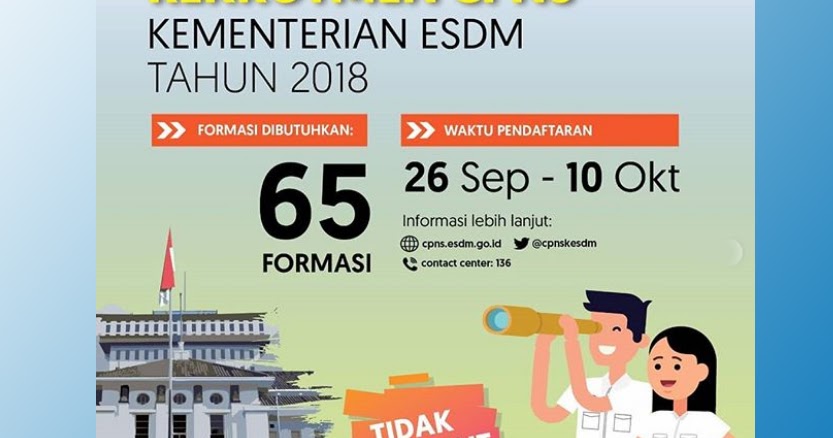 Formasi Jadwal Dan Persyaratan Rekrutmen Cpns Kementerian Esdm 2018