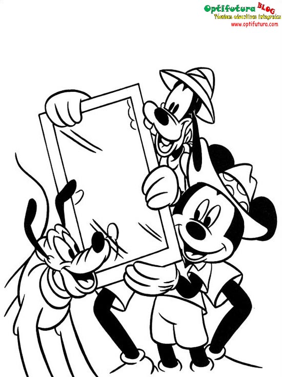 Mickey Mouse y amigos [Dibujos para colorear] ~ Optifutura