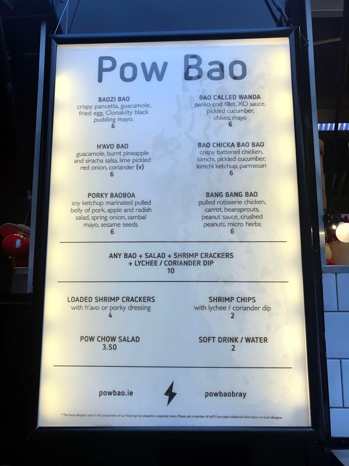 Stitch & Bear - Eatyard - Pow Bao menu