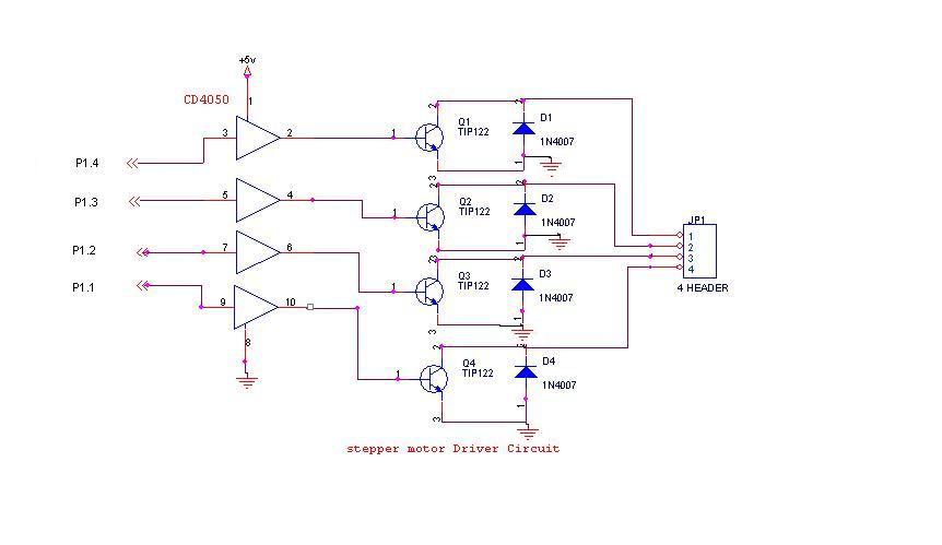 Stepper motor driver circuit using Microcontroller - Electronics project