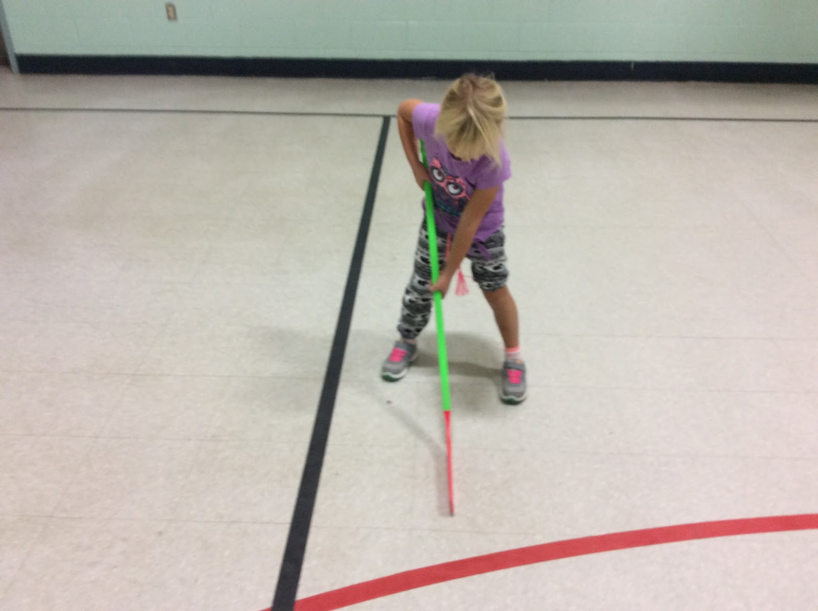 Mr. Godfrey's Blog Working on floor hockey and the forehand shot in PE