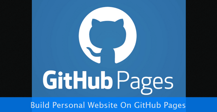 GitHub Pages on a blue background