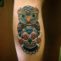 Tatuajes de buhos y calaveras 