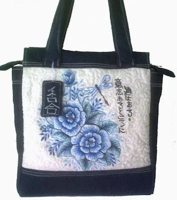rose embroidered bag