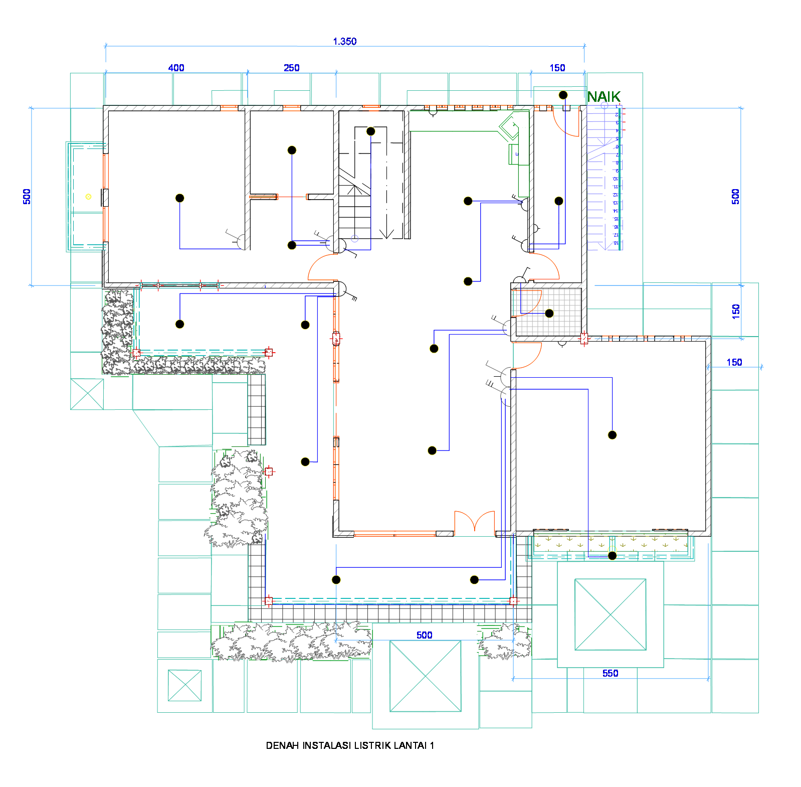 Denah Rumah Instalasi Listrik Informasi Desain Cluster 2 Gambar