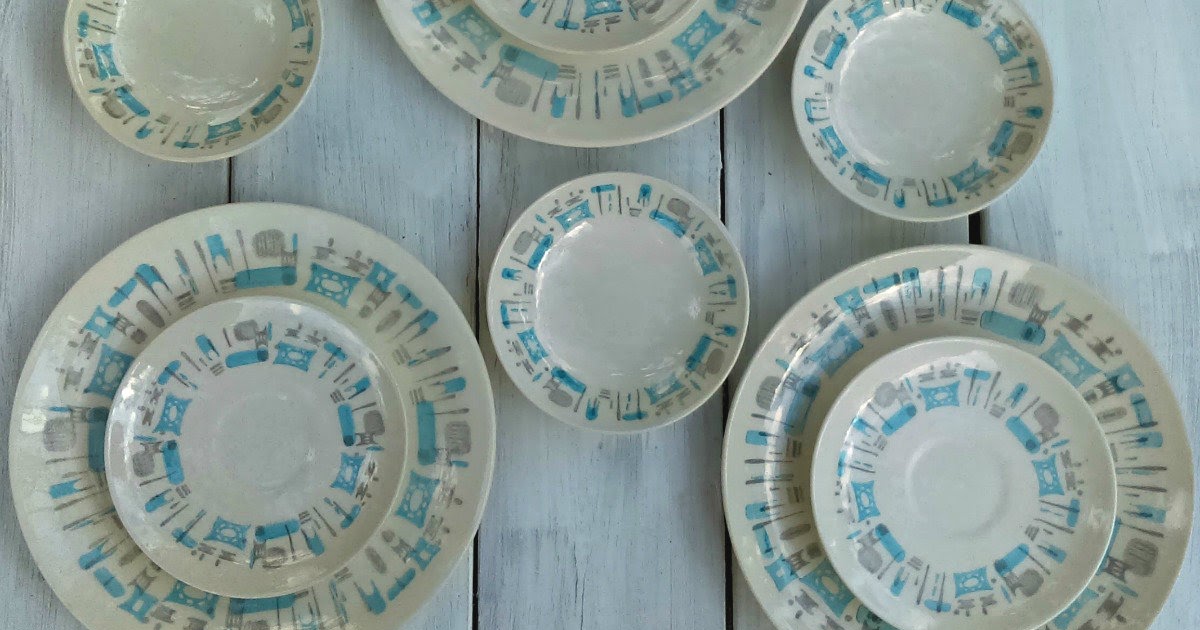Blue Heaven Mid Century Modern Dinnerware Friday's Find 199 My