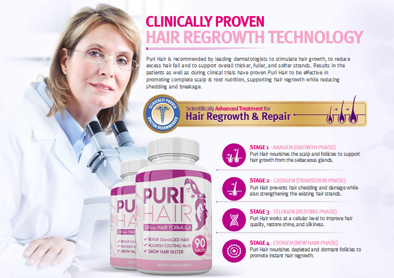 Puri Hair Your Hair Regrowth Supplement Solution