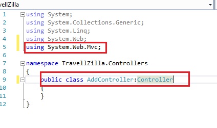 How to Add Controller in MVC