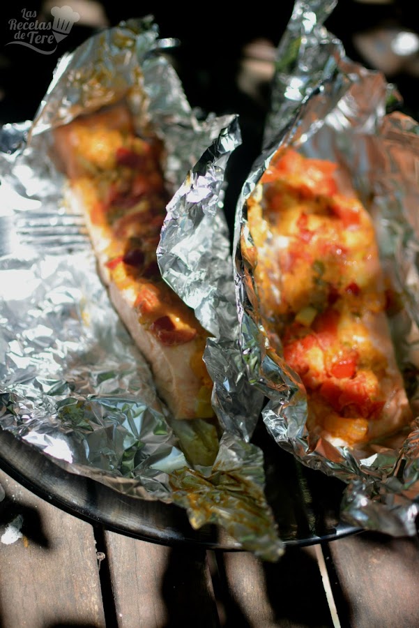 receta de papillotte de salmon y vegetales preparado al vapor tererecetas 02