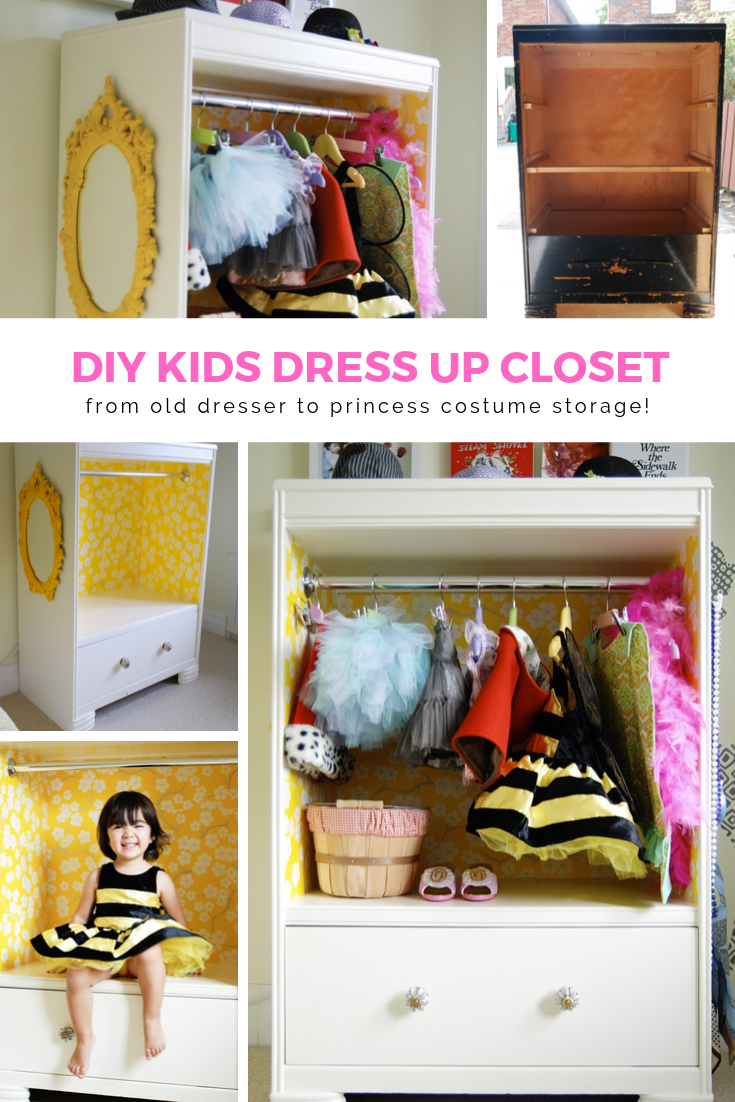 kids dress up closet, dress up clothes storage, diy dress up closet, girls dress up