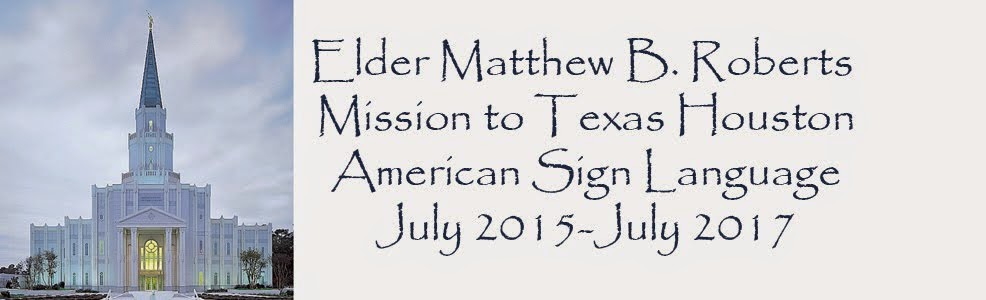 Elder Roberts mission to Texas Houston Mission speaking American Sign language