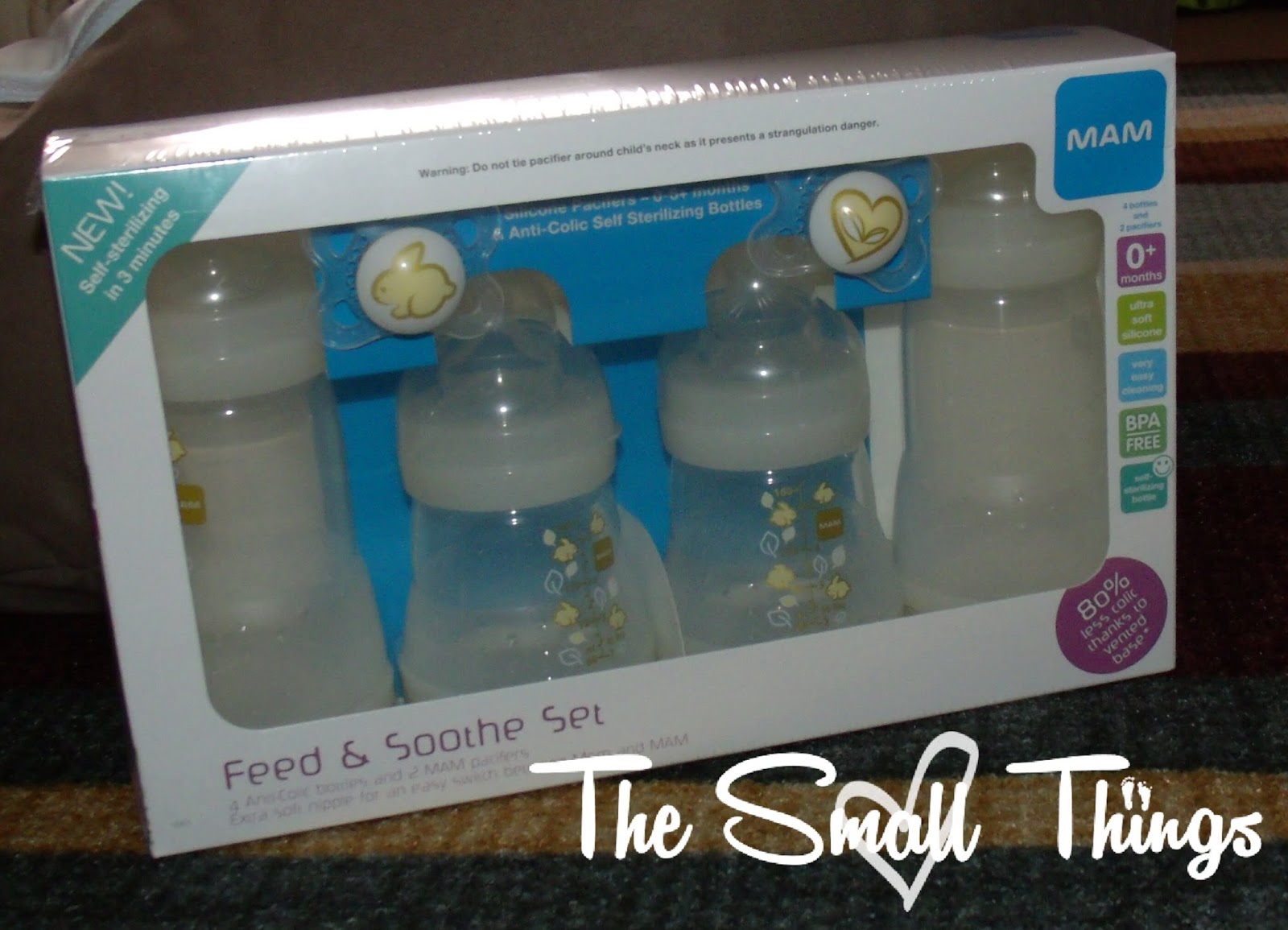MAM Anti Colic Bottles Feed & Soothe Set Review/Giveaway