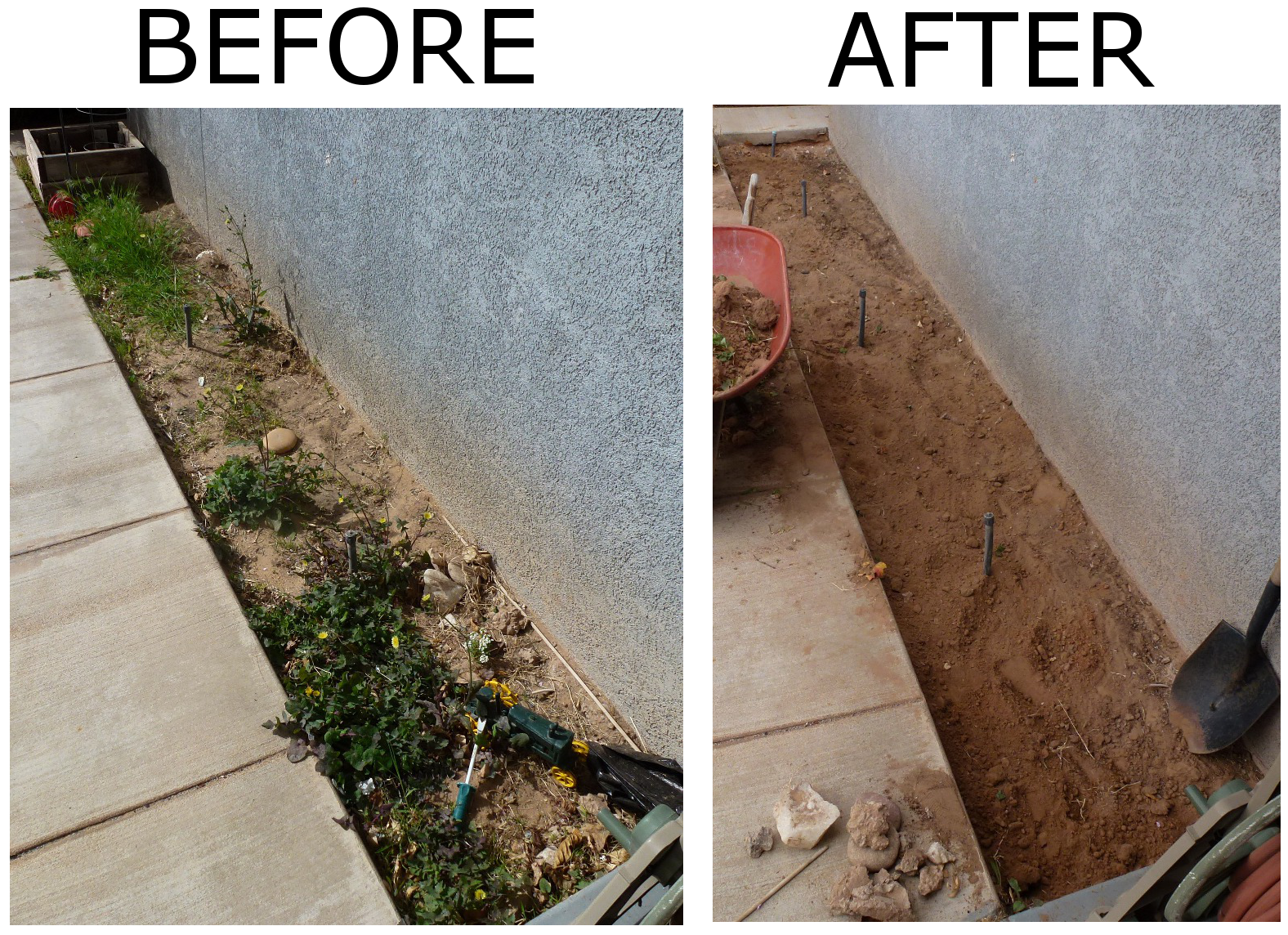 Sprinkler Juice: Saturday's Project: Prepare Flower Bed